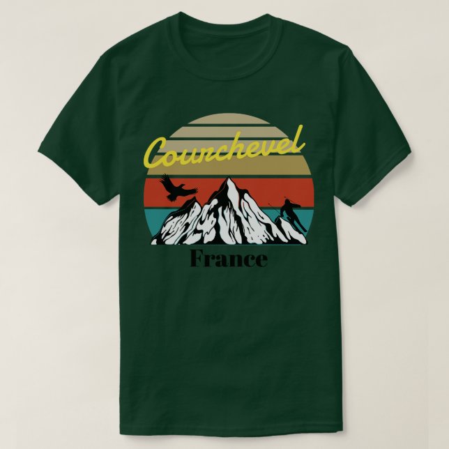 Camiseta Courchevel ski Savoie França (Frente do Design)