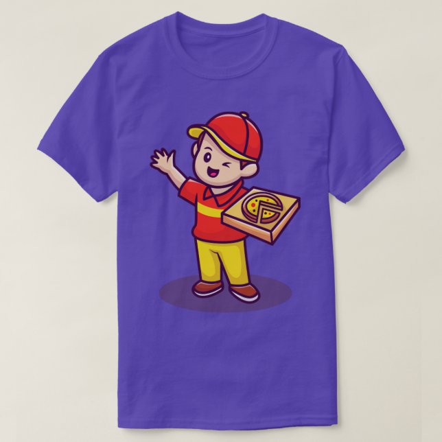 Camiseta Courier With Pizza Box (Frente do Design)