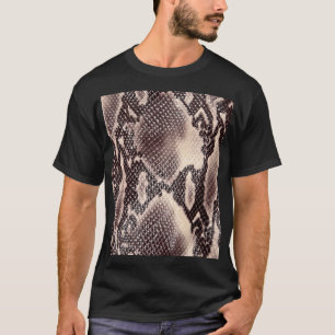 Camiseta Couro-cobra: textura castanha sem costura