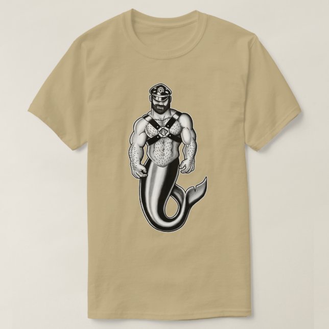 Camiseta Couro Muscular Merman (Frente do Design)