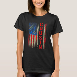 Camiseta Cousin America Flag For Men Dia de os pais Engraça