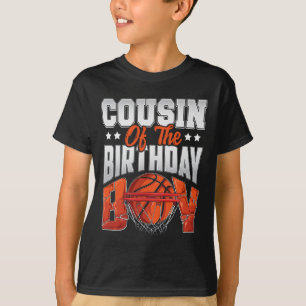 Camiseta Cousin Bysketbyll Birthday Boy Family Byller B day
