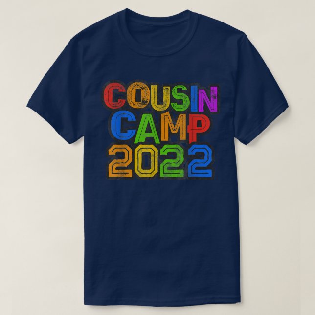 Camiseta COUSIN CAMP 2022 Grandma Grandpa Sleepaway Sign Au (Frente do Design)
