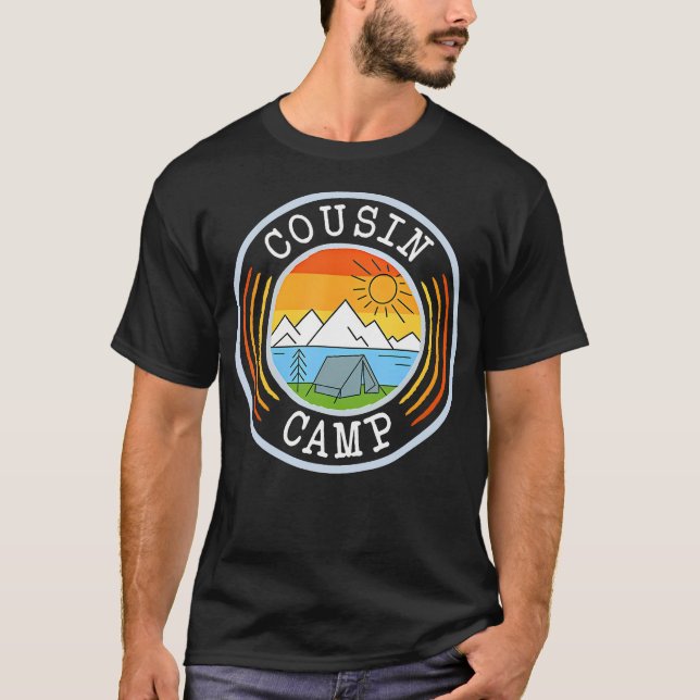 Camiseta Cousin Camp Camper Camping Crew Campfire Summer Va (Frente)