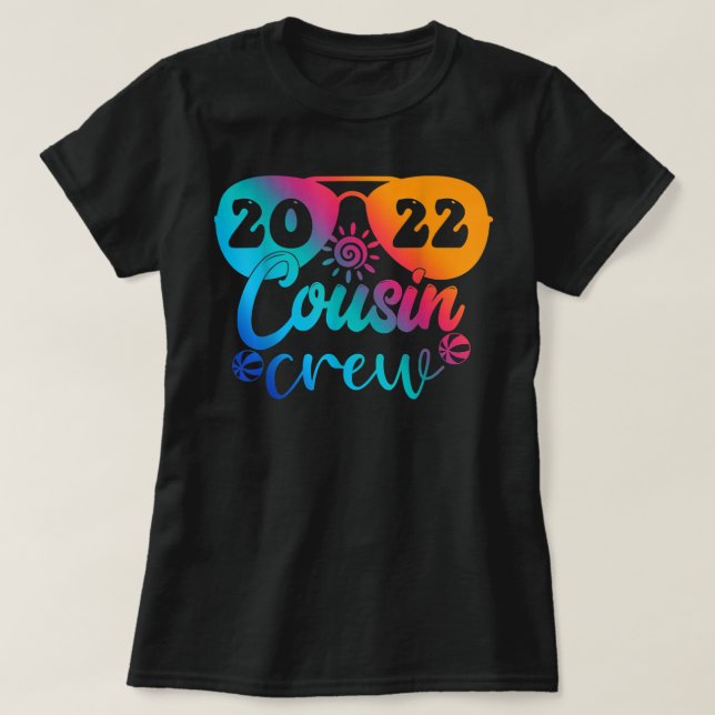 Camiseta Cousin Crew 2022 Summer Vacation Beach Matching Fa (Frente do Design)