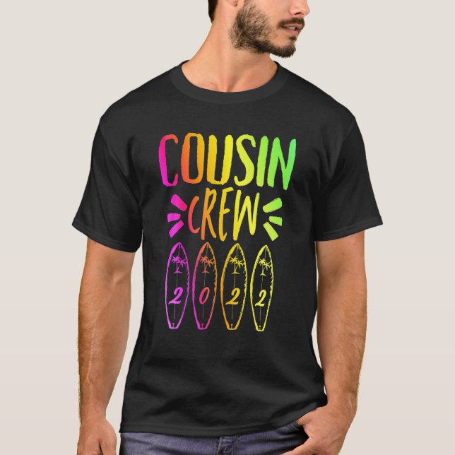 Camiseta Cousin Crew 2022 Summer Vacation Beach Matching Fa (Frente)
