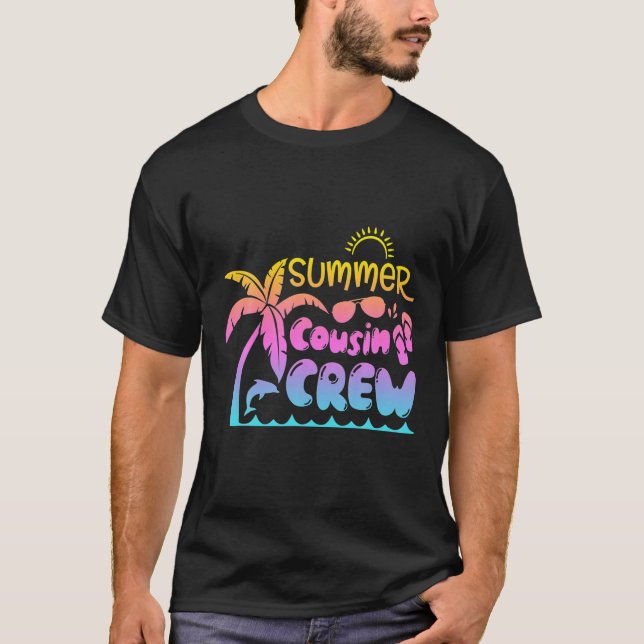 Camiseta Cousin Crew 2022 Summer Vacation Beach Matching Fa (Frente)