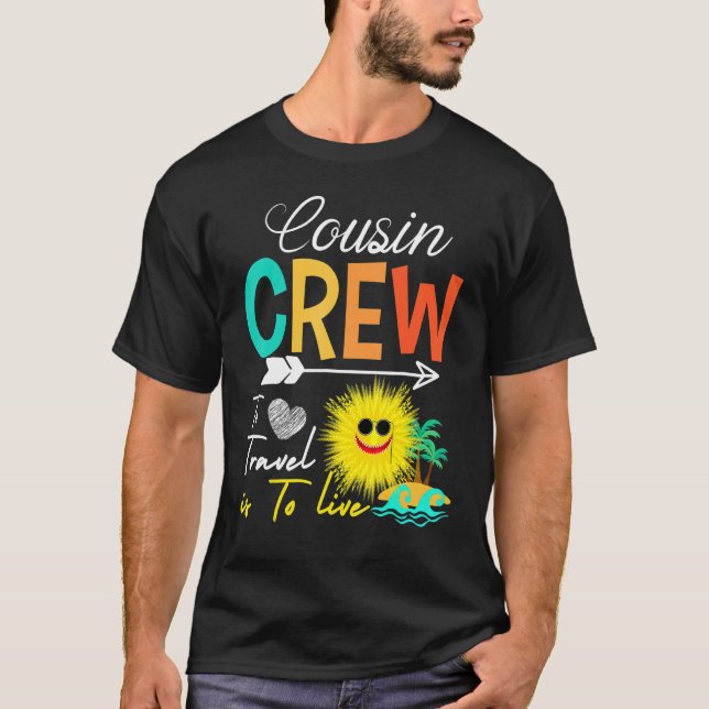 Camiseta Cousin Crew 2023 Family Friends Trip Summer Vacati (Frente)