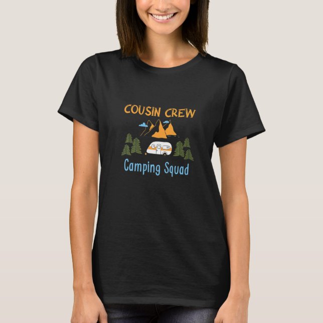 Camiseta Cousin Crew Camping Squad  Camping Costume Outfit (Frente)