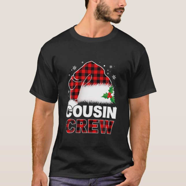 Camiseta Cousin Crew Christmas Butiflo Xadrez Red Xmas Engr (Frente)