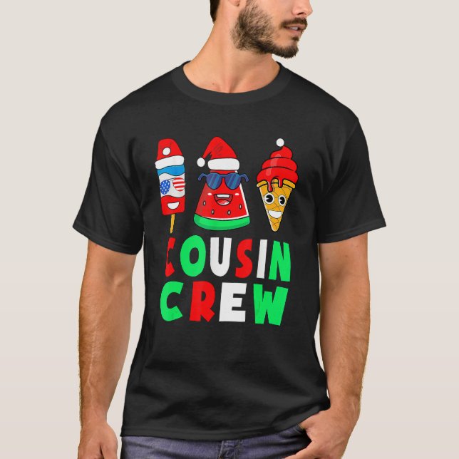 Camiseta Cousin Crew Christmas In July Squad Pajamas Matchi (Frente)