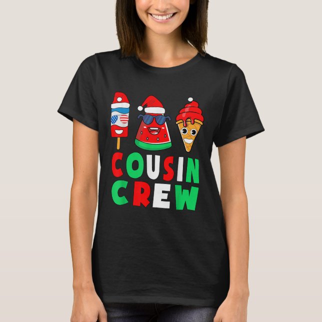Camiseta Cousin Crew Christmas In July Squad Pajamas Matchi (Frente)