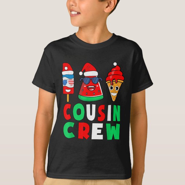 Camiseta Cousin Crew Christmas In July Squad Pajamas Matchi (Frente)