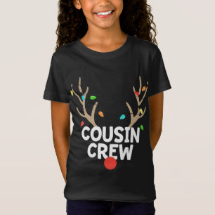 Camiseta Cousin Crew Christmas Pajama Reindeer Lights Matam
