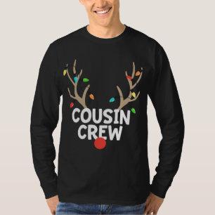 Camiseta Cousin Crew Christmas Pajama Reindeer Lights Matam