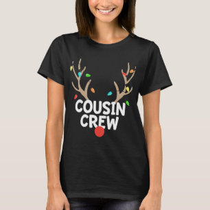 Camiseta Cousin Crew Christmas Pajama Reindeer Lights Matam