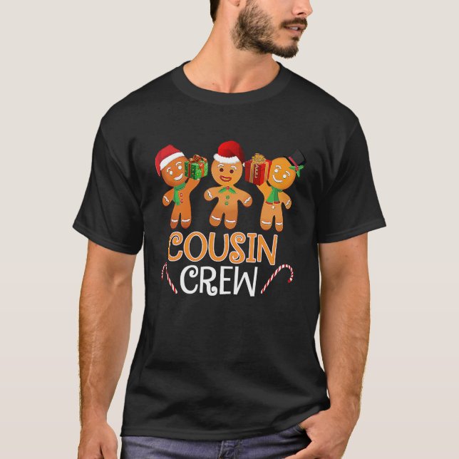 Camiseta Cousin Crew Christmas PJs Gingerbread Man (Frente)