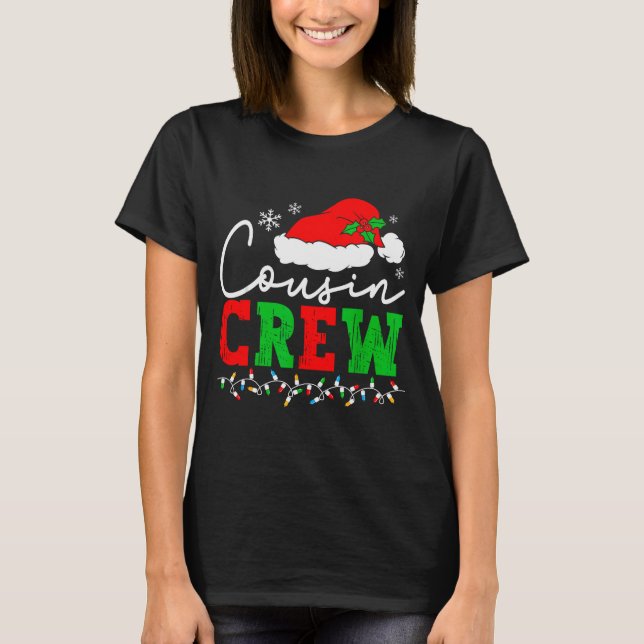Camiseta Cousin Crew Christmas Shirts Matching Pajamas For  (Frente)