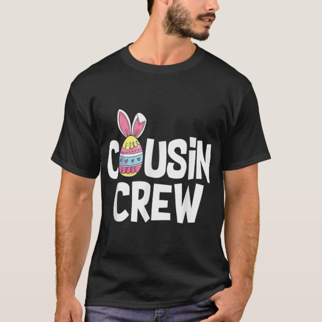 Camiseta Cousin Crew Coelhinho Coelhinho Coelhado com Pásco (Frente)