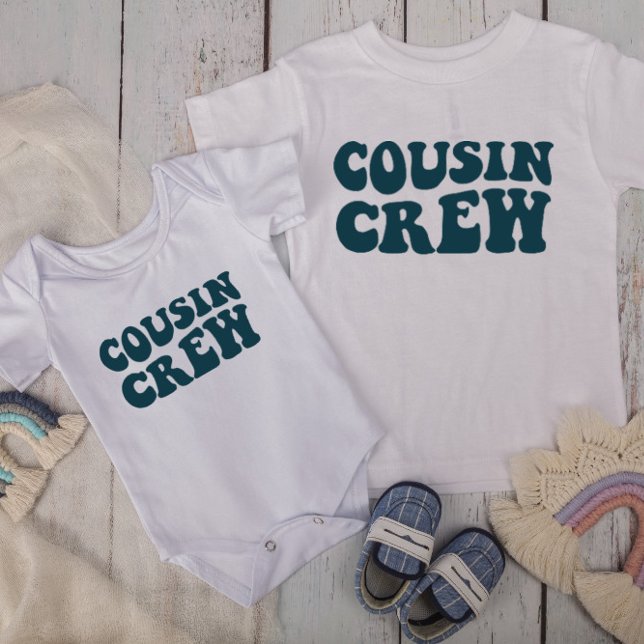 Camiseta Cousin Crew | Crianças da família DarkTeal Matchin (Criador carregado)