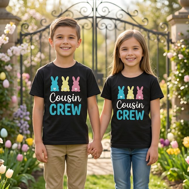 Camiseta Cousin Crew Easter Bunny Boys Kids Family Shirt (Criador carregado)