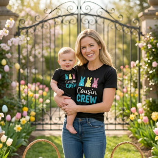 Camiseta Cousin Crew Easter Bunny Family Matching Shirt