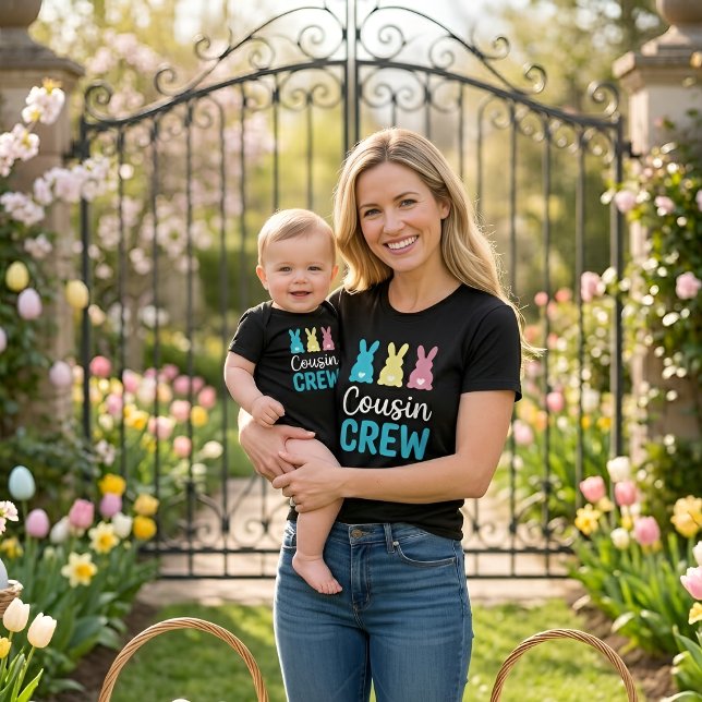 Camiseta Cousin Crew Easter Bunny Family Matching Shirt (Criador carregado)