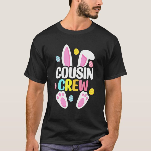 Camiseta Cousin Crew Easter Família Bunny Que Corresponde T (Frente)