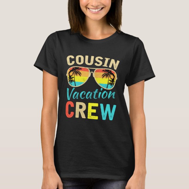 Camiseta Cousin Crew Family Vacation Summer Vacation Beach  (Frente)