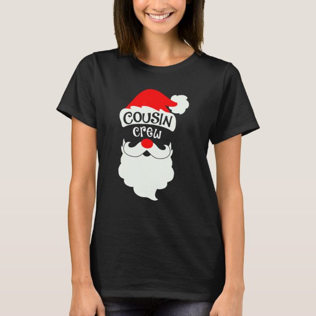 Camiseta Cousin Crew Papais noeis Natal Pajama Holiday Boy  (Frente)