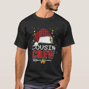 Camiseta Cousin Crew Papais noeis Red Xadrez Xmas Engraçado