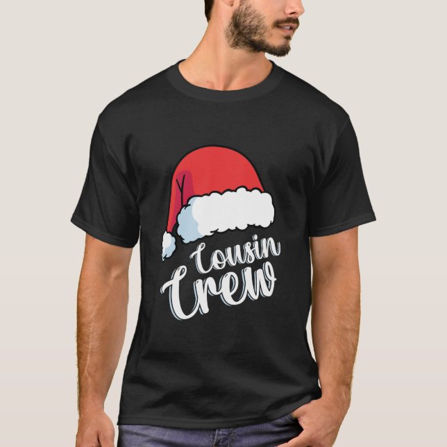 Camiseta Cousin Crew Papais noeis Xadrez Vermelha Xmas Pija (Frente)
