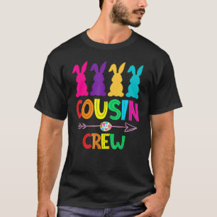 Camiseta Cousin Crew Páscoa Day Bonito Miúdos Brancos