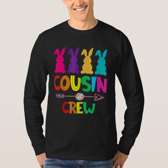 Camiseta Cousin Crew Páscoa Day Cute Bunny Todd (Frente)