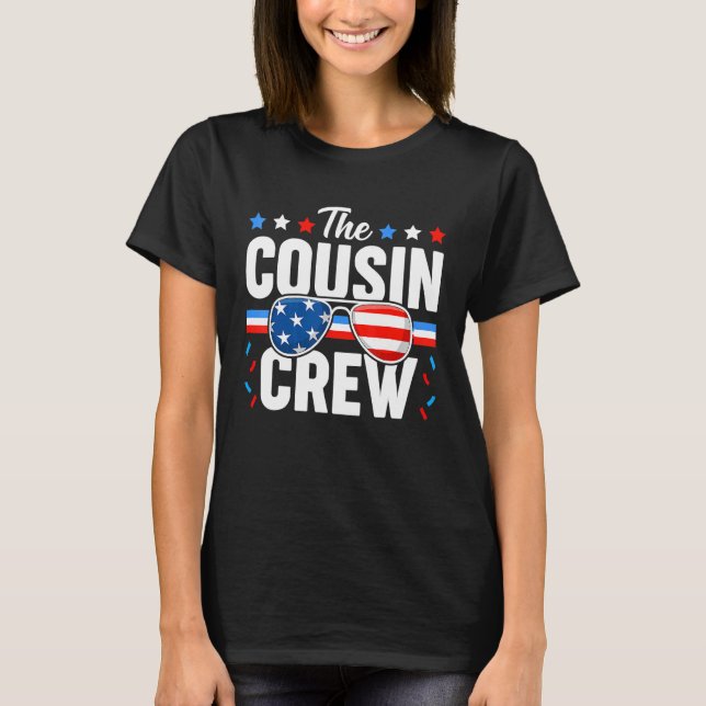 Camiseta Cousin Crew Patriótico 4 De Julho Americano Fl (Frente)
