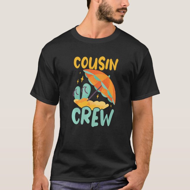 Camiseta Cousin Crew Vacing Pajamas Cousin Squad Para Crian (Frente)
