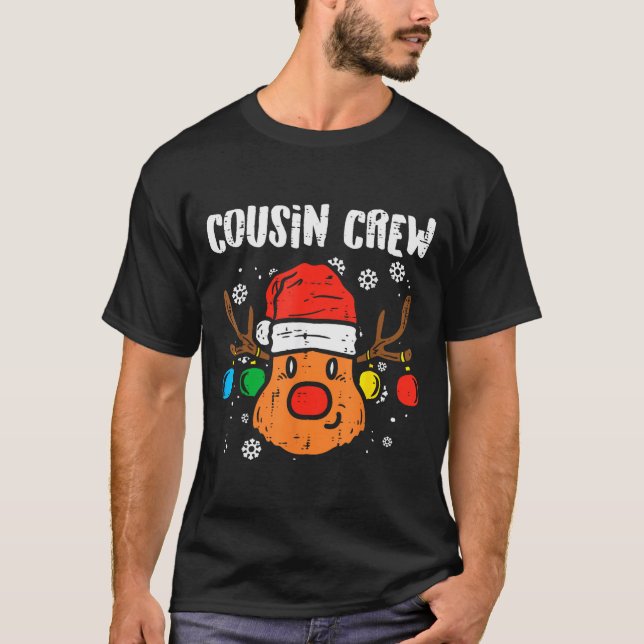 Camiseta Cousin Crew Xmas Pjs Matching Christmas Pajamas Fo (Frente)
