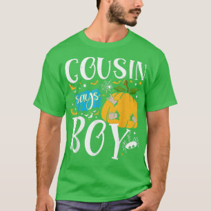 Camiseta Cousin Diz Boy Engraçado Pumpkin Halloween Gênero