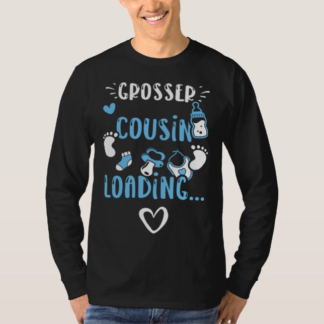 Camiseta Cousin Großer Cousin Loading   Baby Boy Sayings (Frente)