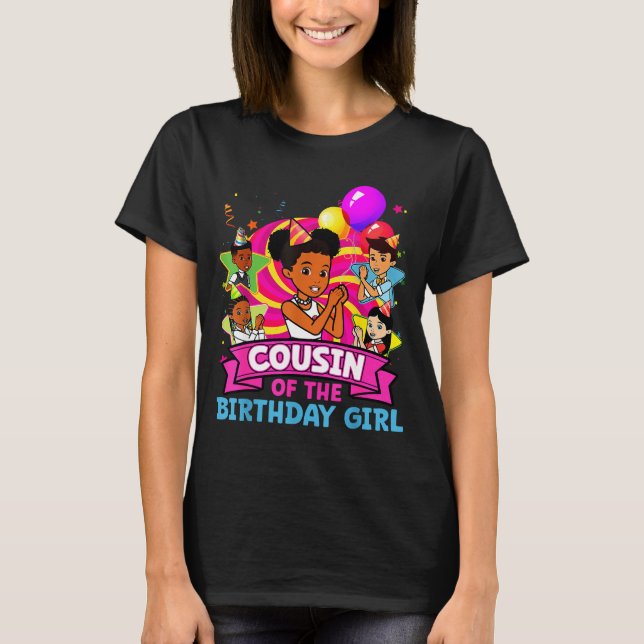 Camiseta Cousin Of Birthday Girl Gracie Nk Doll Family Deco (Frente)