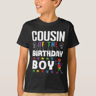 Camiseta Cousin Of The Birthday Boy Autism Awareness Puzzle