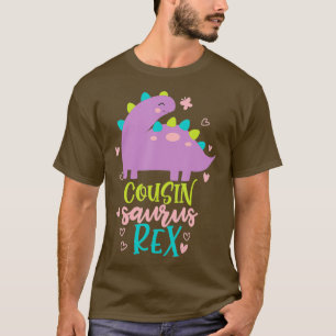 Camiseta Cousin Saurus Rex Dinossaur Kids