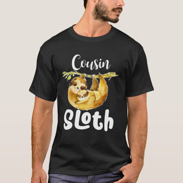 Camiseta Cousin Sloth Matching Family Cute  Mother s Day (Frente)