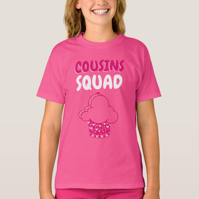 Camiseta Cousins Girls' Hanes TAGLESS® T-Shirt (Frente)