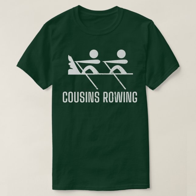 Camiseta Cousins Rowing Row Boating Water Sports Family  (Frente do Design)