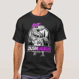 Camiseta Cousinsaurus T Rex Dinossauro Dia de as mães Engra