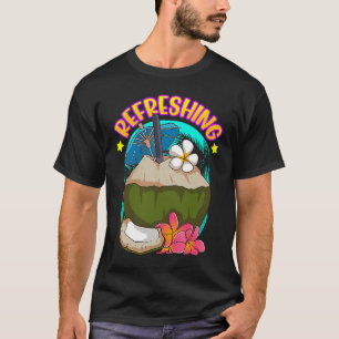 Camiseta Couve-de-coco tropical de Verão de Sunshine