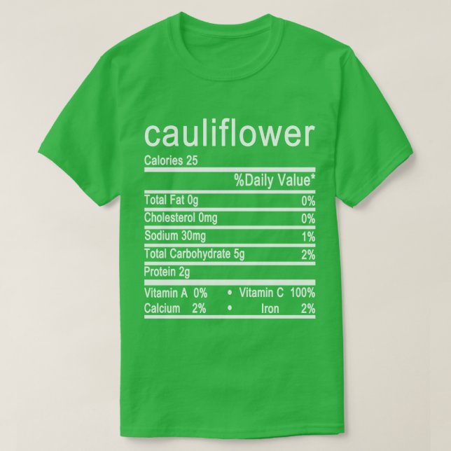 Camiseta couve-flor (Frente do Design)