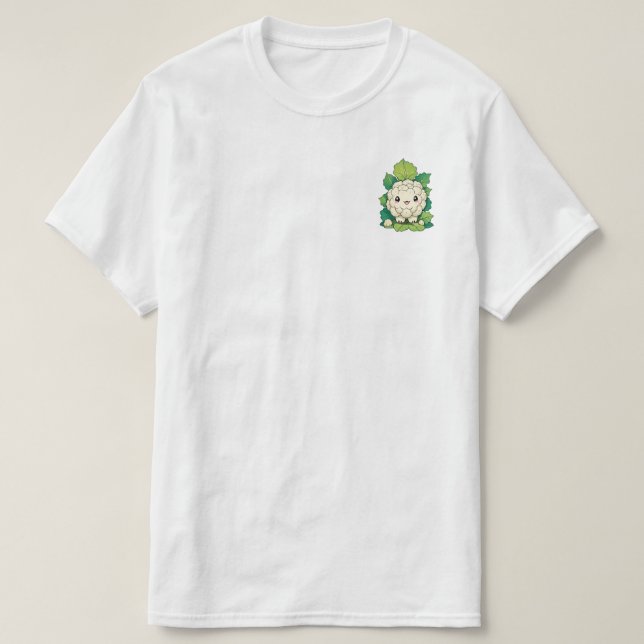 Camiseta Couve-flor Kawaii (Frente do Design)
