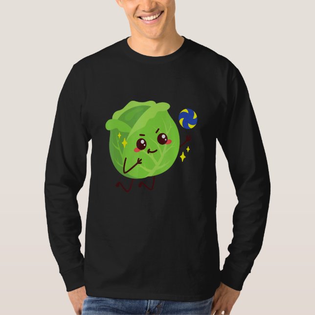 Camiseta Couve-repolho com vôlei (Frente)